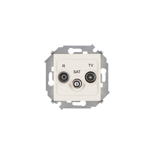 Simon 15 Бежевый Розетка R-TV-SAT одиночная, винт.заж.