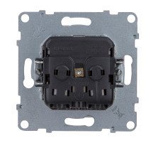 Legrand/Daccord SUNO Белый Силовая розетка 2К+З 16А 250В. С крышкой IP21. С защитными шторками. Безвинтовые зажимы.