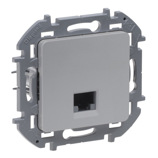 Розетка компьютерная RJ45 категория 6 UTP - Legrand/Daccord Inspiria - алюминий