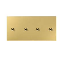 JUNG LS1912 Латунь классик Центральная плата, 2 поста, для горизонтальной установки, тумблеры 2+2,конус; метал. исполнение