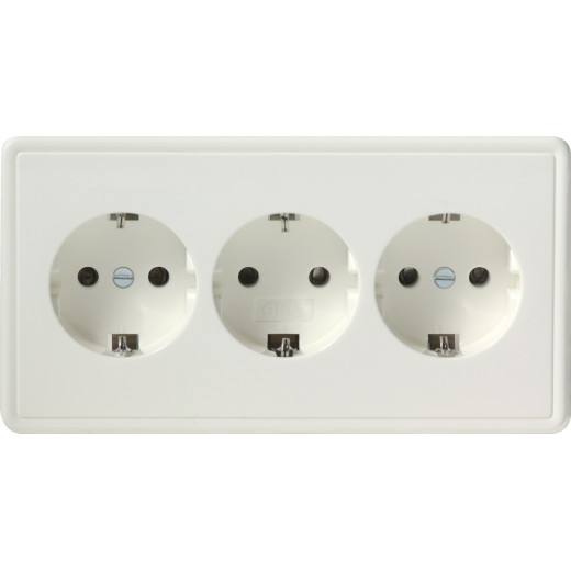Тройная розетка с з/к