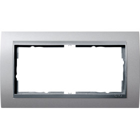 Gira Event Алюминий/Алюминий Рамка 2-ая без перегородки