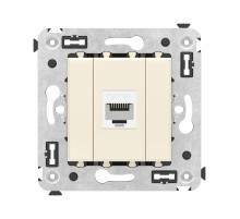 DKC Avanti Компьютерная розетка RJ-45 без шторки в стену, кат.6А одинарная, 