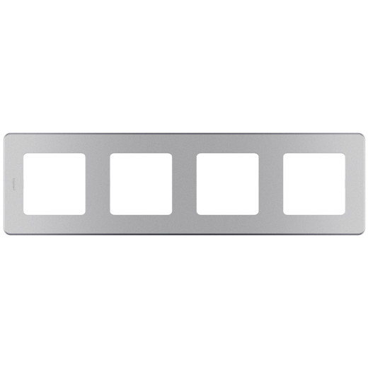 Рамка 4 поста - Legrand/Daccord Inspiria - алюминий