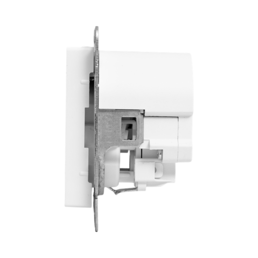 Механизм розетки с USB-A+С - 2шт, 16А, с заземлением, со шторками, белый Эпика EKF
