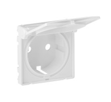 Legrand Valena LIFE Бел Накладка розетки с/з с крышкой.