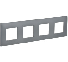 IEK SKANDY Серый Рамка 4-ая SK-F04Gr