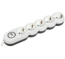 IEK UNO Удлинитель У05В 5 мест 2P+PE/5м 3х1,5мм2 16А/250В UNO