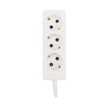 PROconnect Удлинитель 3 гнезда, 10 м, 3х0.75 мм², с/з, белый