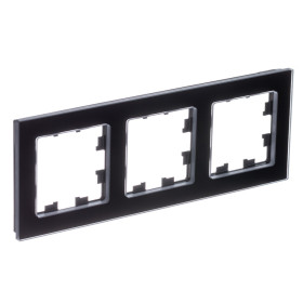 Systeme Electric AtlasDesign Nature Натуральное стекло Черный Рамка 3-ая