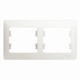 Systeme Electric Glossa Перламутр Рамка 2-ая, горизонтальная