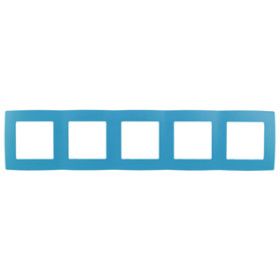 ЭРА 12-5005-28 Рамка на 5 постов, Эра12, голубой (10/100/1600)