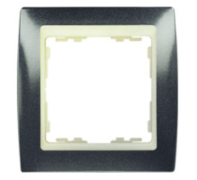 Simon 82 Серый гранит/Слоновая кость Рамка 1-ая