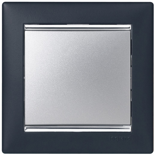 Выключатель одноклавишный - Legrand Valena - 10А 250В схема 1 безвинтовые зажимы - алюминий