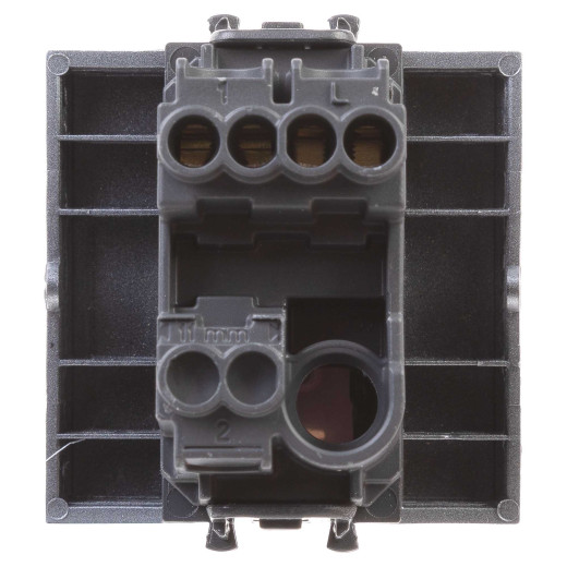 Кнопка одноклавишная модульная, Avanti, закаленная сталь, 2 модуля