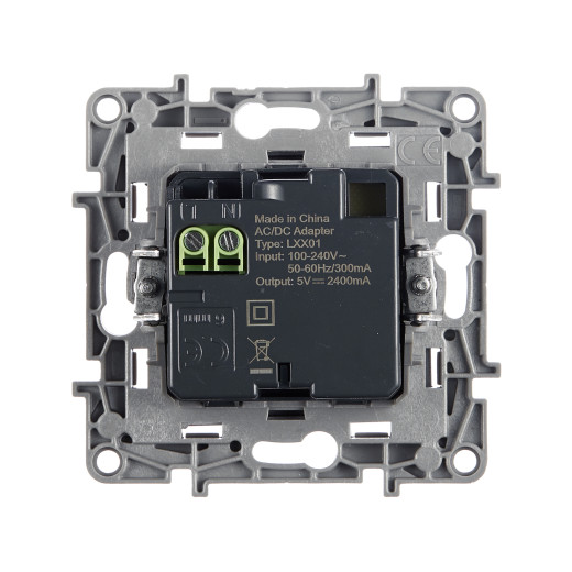 Зарядное устройство USB тип А / тип А - Legrand Etika - 3000мА 15Вт - антрацит