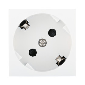 Ecoplast LK45 Розетка с заземляющими контактами, с защитными шторками, 16 А, 250 В, под углом 45 градусов (белый)
