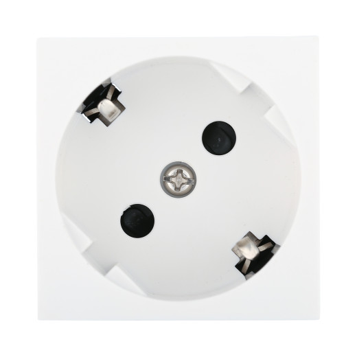 LK45 Розетка с заземляющими контактами, с защитными шторками, 16 А, 250 В, под углом 45 градусов (белый)