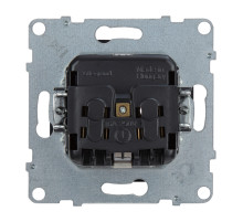 Legrand/Daccord SUNO Антрацит Розетка 2К+З 16А 250В.Винтовые зажимы..