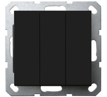 Jasmart G Черный матовый Выключатель 3-кл 10A 250V~