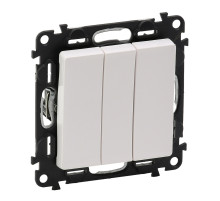 Legrand Valena LIFE DIY Бел Выключатель 3-клавишный 10А 250В.