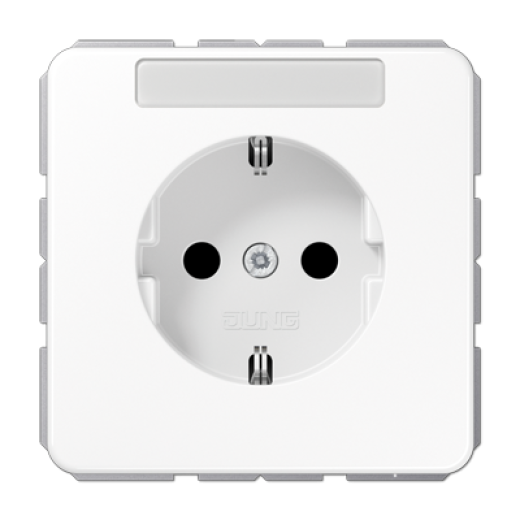 Штепсельная розетка SCHUKO 16A 250V~ с полем для надписи, белая
