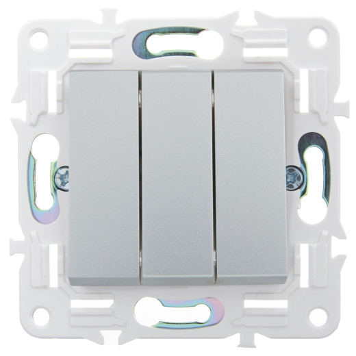 SKANDY Выключ. 3-кл. 10А SK-V11S сереб. IEK