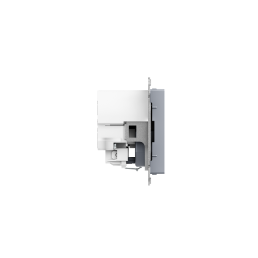 Механизм розетки с USB-A+С - 2шт, 16А, с заземлением, со шторками, алюминий Эпика EKF