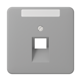 JUNG CD 500/CD plus Серая Накладка 1-ой наклонной ТЛФ/комп розетки с полем для надписи