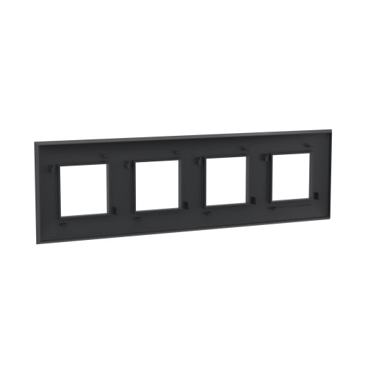 Рамка 4 поста (8 мод.), Avanti, черный матовый