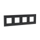 Рамка 4 поста (8 мод.), Avanti, черный матовый