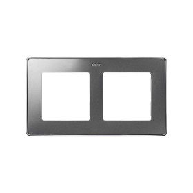 Simon 82 Detail Холодный Алюминий, основание хром Рамка 2-ая