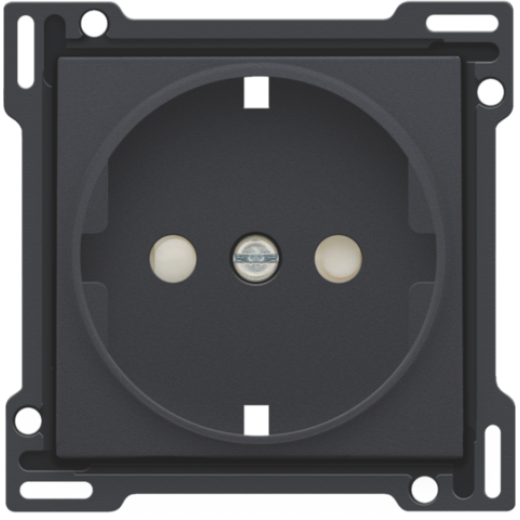 Накладка розетки с шт., с/з, антрацит