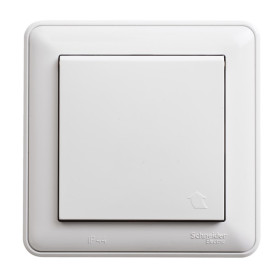 Systeme Electric Wessen 59 Aqua Бел Розетка с/з с крышкой с защитными шторками IP44 (в сборе, с рамкой)