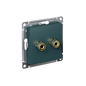 Systeme Electric AtlasDesign Изумруд Аудиорозетка двухместная