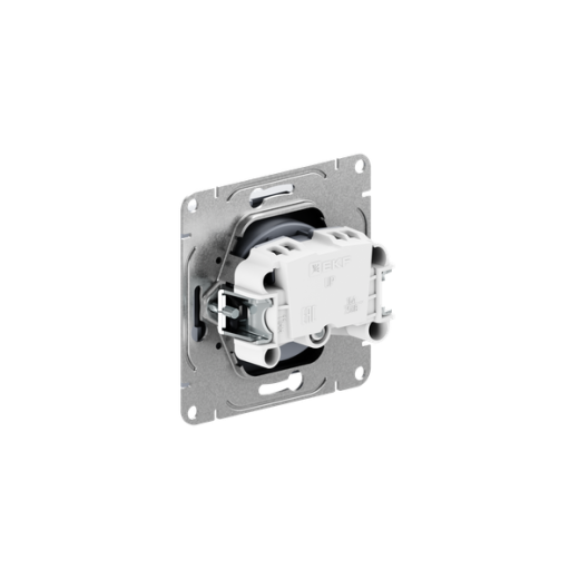 Механизм розетки, 16А, без заземления, без шторок, алюминий Эпика EKF
