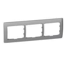 Legrand DIY Galea Life Алюминий Рамка 3-я, горизонтальная.
