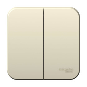 Systeme Electric Blanca наруж Молочный Выключатель 2-клавишный, 10А, 250B