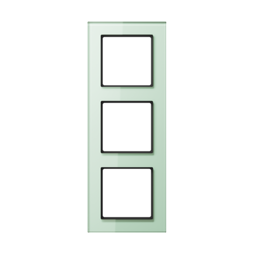 Рамка для вертикальной и горизонтальной установки, 3 поста, стекло, мягкий белый, A CREATION