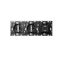 Simon 100 Кит 3 поста механизм 2 розетки Schuko + 1 з/у 2хUSB + суппорт
