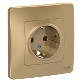 Systeme Electric Blanca внутр Титан Розетка с/з без шторок, 16А, 250В