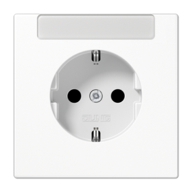 JUNG SCHUKO®-розетка 16 A / 250 B ~с дополнительной защитой и полем для надписи, белый