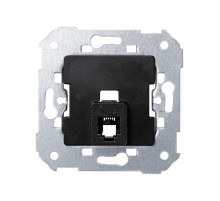 Simon 75 Мех Графит Розетка ТЛФ с суппортом RJ-12 6 контактов