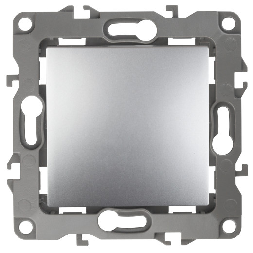 12-1103-03 ЭРА Переключатель, 10АХ-250В, IP20, Эра12, алюминий (10/100/3200)