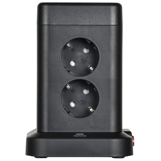 DOMINIC Удлинитель У08K 1,5м 3х1мм2 USB A+C 20Вт чер IEK