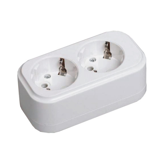 Розетка переносная разб. К02 2 места CLASSIC IEK