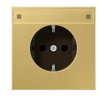 JUNG Штепсельная розетка SCHUKO 16A 250V~ с защитой от детей, латунь Classic