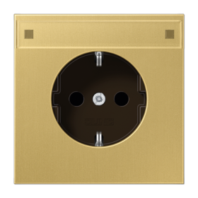 JUNG Штепсельная розетка SCHUKO 16A 250V~ с защитой от детей, латунь Classic