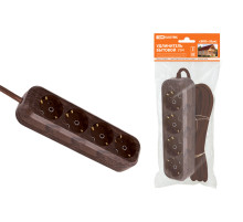 TDM Удлинитель бытовой У04 4 гнезда, 3метра,2П+3, ПВС 3х1мм2 