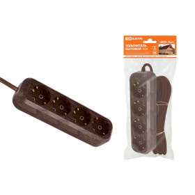 TDM Удлинитель бытовой У04 4 гнезда, 3метра,2П+3, ПВС 3х1мм2 